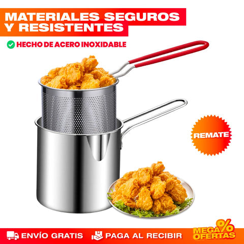 La forma más segura y práctica de freír en casa - Olla Freidora 50% OFF
