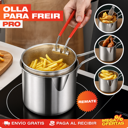 La forma más segura y práctica de freír en casa - Olla Freidora 50% OFF