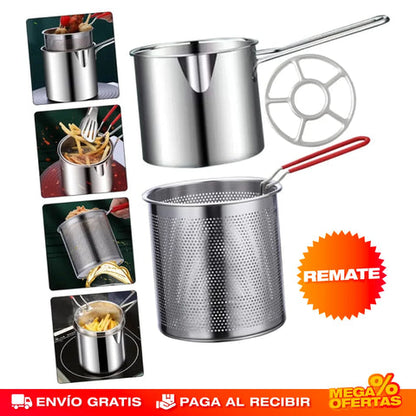 La forma más segura y práctica de freír en casa - Olla Freidora 50% OFF
