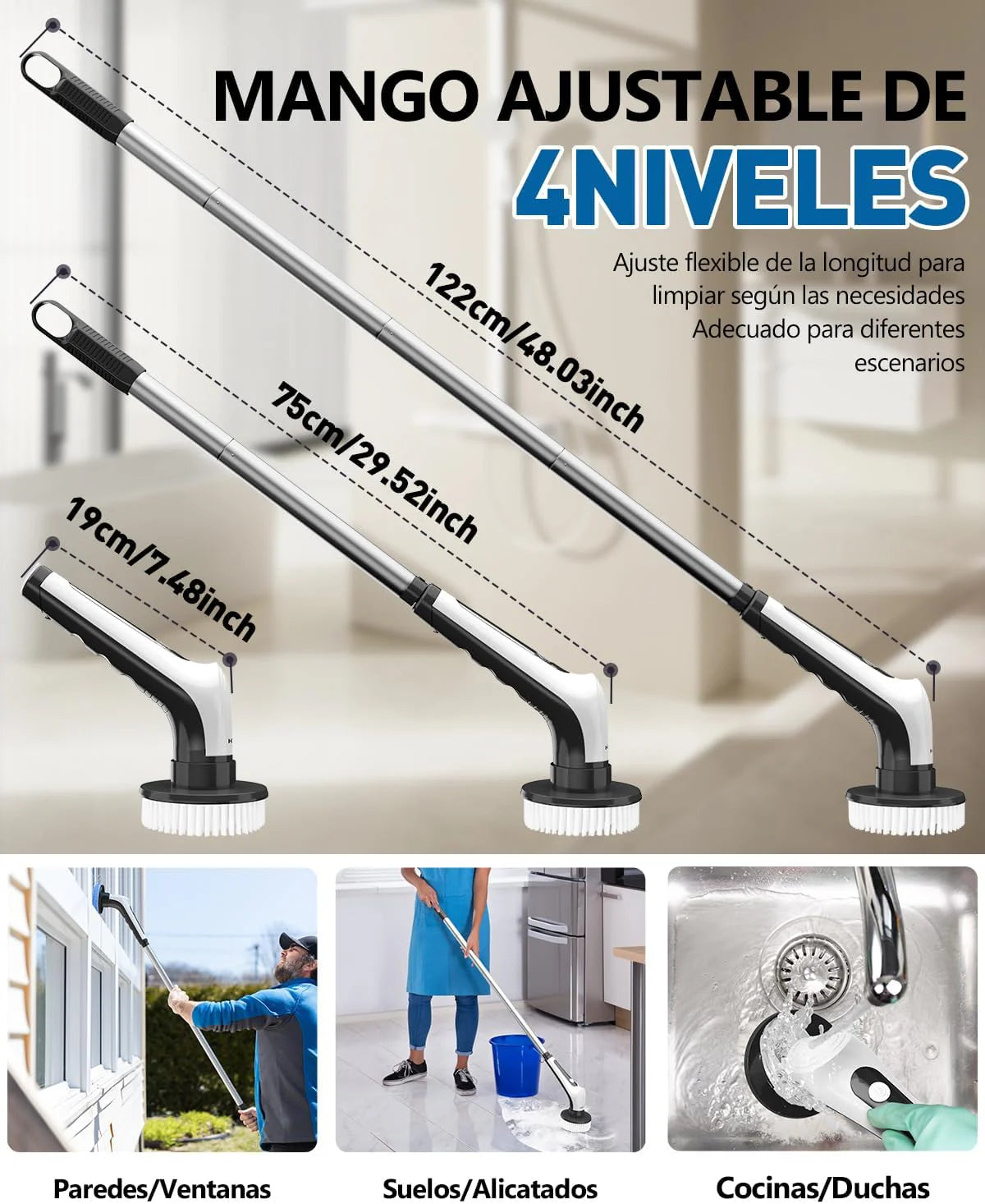 Limpia Sin esfuerzo más rapido- Cepillo de limpieza 50% OFF