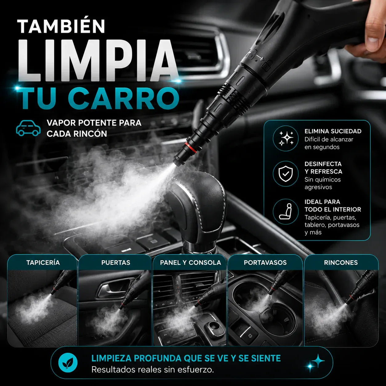 Adiós grasa y suciedad , Limpia sin esfuerzo– Limpiador a vapor 50% OFF